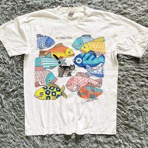 White features the iconic Fat Cat T-shirt